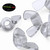 50x Clear Acrylic Plastic Butterfly Wing Nuts M8, Thumb Nuts
