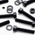 5x Black, Hex Head, Nylon, M20 x 100mm, Plastic Bolts,Nuts & Washers, -Screws