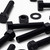 5x Black, Hex Head, Nylon, M20 x 100mm, Plastic Bolts,Nuts & Washers, -Screws
