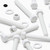 10x White, Hex Head, (PP), M12 x 100mm, Plastic Bolts,Nuts & Washers, -Screws