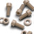 5x Natural PEEK Socket Head Screws & Bolts M8 x 20mm, Nuts & Washers