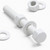 5x White PP Hex Head M12 x 100 mm Plastic Bolts, Nuts & Washers