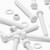 5x White PP Hex Head M12 x 100 mm Plastic Bolts, Nuts & Washers