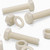 3x Natural Nylon Hex Head Screws & Bolts M24 x 100mm, Nuts & Washers