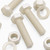 3x Natural Nylon Hex Head M24x100mm Plastic Bolts, Nuts & Washers