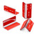 4x Angled L Brackets, 2.5mm Clear Acrylic, Self-Adhesive, No Glue