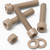 5x Natural PEEK Socket Head Screws & Bolts M8 x 40 mm, Nuts & Washers