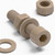 5x Natural PEEK Socket Head Screws & Bolts M8 x 40mm, Nuts & Washers