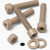 5x Natural PEEK Socket Head Screws & Bolts M8 x 40 mm, Nuts & Washers
