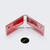 4x V4 5mm Reinforced Brackets, Clear Acrylic + 40x M5 Bolts, Self-Adhesive