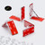 4x V4 5mm Reinforced Brackets, Clear Acrylic + 40x M5 Bolts, Self-Adhesive
