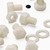 10x Natural, Hex Head, Nylon, M16 x 20mm, Plastic Bolts,Nuts & Washers, -Screws