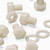 10x Natural, Hex Head, Nylon, M16 x 20mm, Plastic Bolts,Nuts & Washers, -Screws