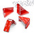 4x V3 5mm Corner Brackets, Clear Acrylic + 20x M5 Bolts, Self-Adhesive