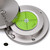 Metal Flanged 100mm Diameter Bullseye Spirit Bubble Level, Round, Green