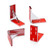 4x V4 5mm Reinforced L Brackets, Clear Acrylic, Self-Adhesive, No Glue