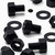 10x Black Nylon Hex Head M16x20mm Plastic Bolts, Nuts & Washers