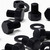 10x Black Nylon Hex Head M16x20mm Plastic Bolts, Nuts & Washers