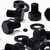 10x Black Nylon Hex Head M16x20mm Plastic Bolts, Nuts & Washers