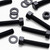 5x Black Nylon Hex Head Plastic Screws & Bolts M20 x 100mm, Nuts & Washers