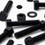 5x Black Nylon Hex Head M20x100mm Plastic Bolts, Nuts & Washers