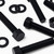 5x Black, Hex Head, Nylon, M20 x 100mm, Plastic Bolts,Nuts & Washers, -Screws