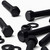 5x Black, Hex Head, Nylon, M20 x 100mm, Plastic Bolts,Nuts & Washers, -Screws