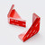 4x v3, 5mm thickness, Corner Brackets, Polished Clear Acrylic, No glue required, Self Adhesive