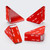 4x v3, 5mm thickness, Corner Brackets, Polished Clear Acrylic, No glue required, Self Adhesive