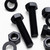 3x Black Nylon Hex Head M24 x 100 mm Plastic Bolts, Nuts & Washers