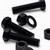 3x Black Nylon Hex Head Plastic Screws & Bolts M24 x 100mm, Nuts & Washers