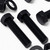 3x Black Nylon Hex Head Plastic Screws & Bolts M24 x 100mm, Nuts & Washers