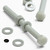 10x Glass Filled, Reinforced Super Nylon, Hex Head, M8 x 100mm, Plastic Bolts, Nuts & Washers