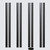 3x Black Flexible Living Hinges, 300mm, Low Profile Acrylic / Polycarbonate