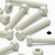 50x White PVC Hex Head M6 x 40 mm, Plastic Bolts, Nuts & Washers, UPVC