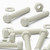 50x White PVC Hex Head M6 x 40 mm, Plastic Bolts, Nuts & Washers, UPVC