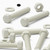 50x White PVC Hex Head Plastic Screws & Bolts M6 x 40mm, Nuts & Washers