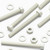 50x White PVC Hex Head M6 x 60 mm, Plastic Bolts, Nuts & Washers, UPVC