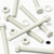 50x White PVC Hex Head M6x60mm, Plastic Bolts, Nuts & Washers, UPVC
