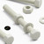 50x White PVC Hex Head Plastic Screws & Bolts M6 x 60 mm, Nuts & Washers