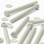 10x White PVC Hex Head Plastic Screws & Bolts M8 x 100mm, Nuts & Washers