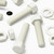 5x White PVC Hex Head M16x65mm, Plastic Bolts, Nuts & Washers, UPVC
