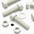 5x White PVC Hex Head M16 x 65 mm, Plastic Bolts, Nuts & Washers, UPVC