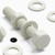 5x White PVC Hex Head Plastic Screws & Bolts M16 x 100mm, Nuts & Washers