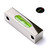 Metal Precision Level, Stainless Steel, Glass Vial, Spirit Bubble Level, Green, 58mm