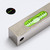 Metal Precision Level, Stainless Steel, Glass Vial, Spirit Bubble Level, Green, 58mm