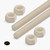 2x Natural Nylon PA66 M5 x 500mm Threaded Rods, Plastic Studding + 4 Nuts