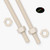 2x Natural Nylon PA66 M5 x 500 mm Threaded Rods, Plastic Studding + 4 Nuts