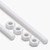 2x White PP M8 x 500 mm Threaded Rods — Lightweight Polypropylene