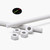 2x White PTFE M8 x 1000mm Threaded Rods, Plastic Studding + 4 Nuts